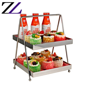 Free Standing Display <strong>Table</strong> Hall Tree Stainless Steel <strong>Outdoor</strong> Party Decoration Elegant Catering <strong>Buffet</strong> Metal Food Display Stand - Product Image 3