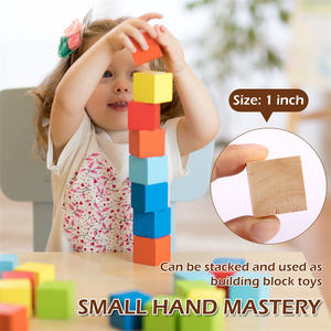 Vente en gros de cubes carrés en bois naturel non finis pour le bricolage et la fabrication de puzzles - Product Image 5