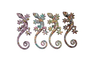 Personalizada decoración colgante de pared 3D decorativo <span class=keywords><strong>Barcelona</strong></span> <span class=keywords><strong>mosaico</strong></span> Gecko lagarto resina figurita personalizable 3D figura Gecko Lagarto - Product Image 6