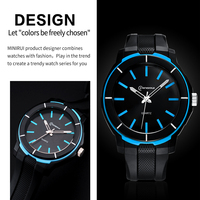 Montre à quartz pour homme Mingrui, promotionnelle, étanche, avec index en chiffres arabes, de haute qualité, montre à quartz de luxe pour homme