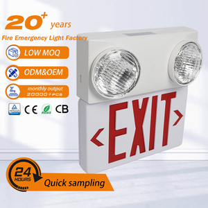 Patrones de Tuoming Personalizado Recargable Montado en la pared Cabezas dobles Led Señal de salida de luz de punto de emergencia - Product Image 1