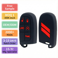 Housse de protection souple pour clé de Jeep, compatible avec les clés intelligentes Jeep à 3, 4 ou 5 boutons, en silicone.