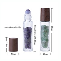 Flacon roll-on vide coloré pour huile déodorante 10 ml, en verre, avec sérigraphie, sans BPA, pour cosmétiques
