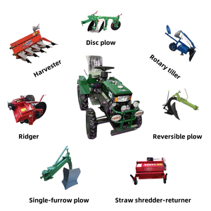 รถแทรกเตอร์ขนาดเล็ก 12 แรงม้า แบบนั่งขับ สำหรับงานเกษตรกรรม 4 ล้อ พร้อมปั๊มลูกปืน เกียร์ และมอเตอร์ที่จำเป็น - Product Image 4