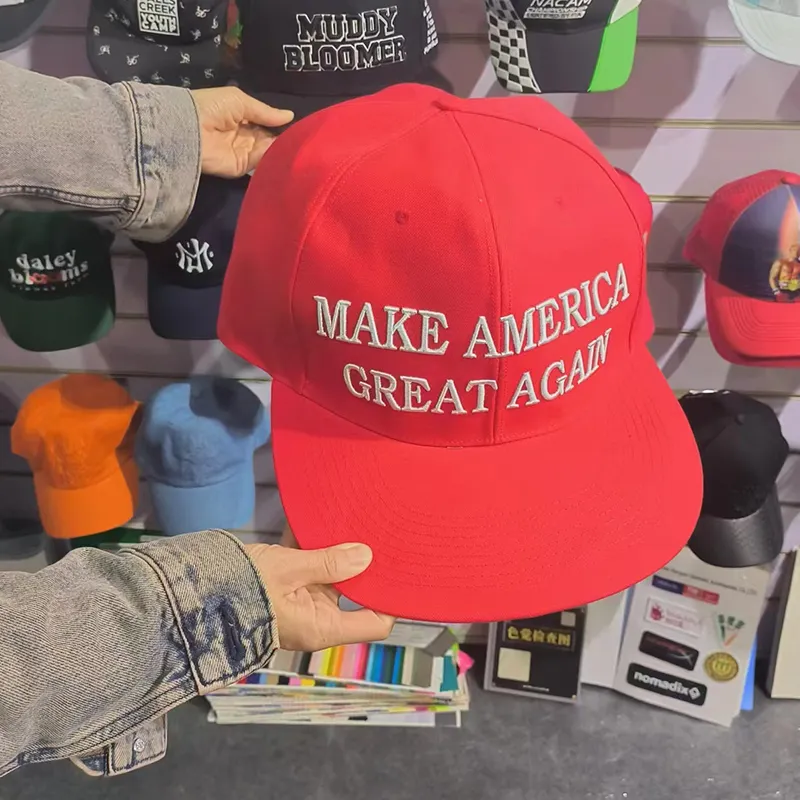 Toptan büyük boy Maga şapka amerika büyük tekrar şapka Snapback kapaklar yapmak