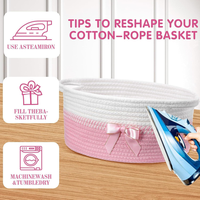 Nouveauté : Panier-cadeau de luxe pour bébé, en corde de coton tressée, écologique, pliable, boîte de rangement, organiseur de couches