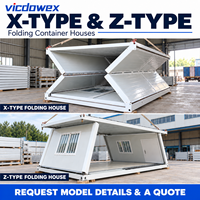 Bâtiment Modulaire Préfabriqué Contemporain Portable de 20 pieds, Assemblage Rapide, Bureau Conteneurisé, Modèle Vicdowex en Acier, Supermarché