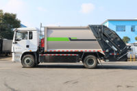Truk Penghancur Sampah Listrik Shacman 12CBM, Truk Kompresi Sampah untuk Sanitasi Kota