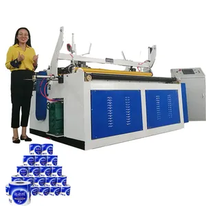 Semi Of Volautomatische Kleine Zijdepapier Maken Machine Wc-papier Terugspoelen Machine
