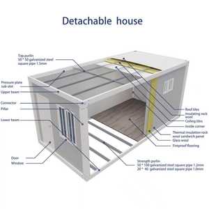 活动场地住宿可重复使用的快速组装集装箱钢预制房屋环保 - Product Image 6