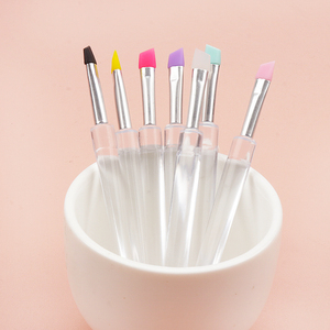 Soft Silicone Eyebrow Eyeliner Makeup Brush With Cap for Women Makeup Tool - Product Image 2