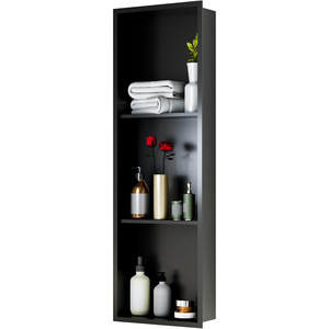Bathroom Storage Shelf Recessed <b>Corner</b> 3 Tier Rectangular Waterproof For Bathrooms - Product Image 3