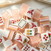 Jeu de Mahjong américain moderne de luxe avec tuiles en acrylique à dos coquillage irisé, idéal pour les amateurs de Mahjong et parfait pour offrir en cadeau