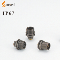 Câble mâle Weipu de haute qualité 9/10pin IP67 prise électrique étanche connecteur de prise circulaire pour les Applications d'alimentation