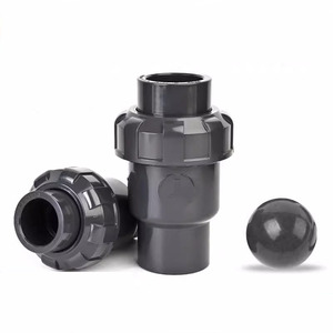 Vanne de retenue industrielle UPVC à union vraie 1 pouce, vanne à boisseau sphérique en PVC anti-retour pour système de traitement de l'eau, résistante à la corrosion - Product Image 3