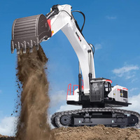 AiJH Excavadora RC Huina 1594 de 22 Canales, Escala 1:14, Excavadora Metálica a Control Remoto, Modelo de Ingeniería RC, Juguete