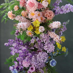 Arche de fleurs artificielles de qualité supérieure OEM, blanc et vert foncé, pour décoration de toile de fond de mariage - Product Image 3