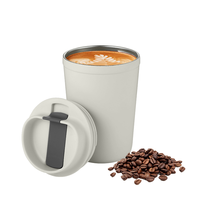 Mug à café isotherme réutilisable de 12 oz et 14 oz, anti-fuite, avec couvercle rabattable, en acier inoxydable