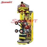 Machine de jeu sportive électronique à monnayeur Superboxer à 8 cibles en métal avec support en anglais pour tous les âges, idéale pour les parcs d'attractions