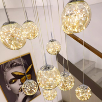 Foyer d'escalier verre soufflé cristal suspension restaurant lustre extra longs lustres en spirale