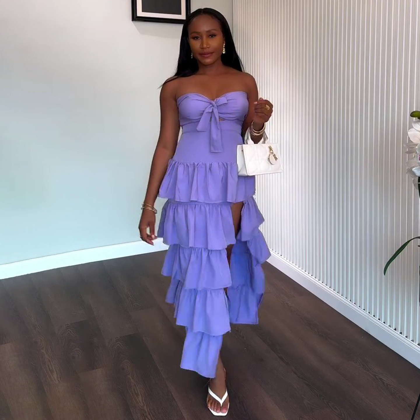 open lace back dress Zapaka Women Lilac Prom Dress A-Line Spaghetti Straps Long Glitter Evening Dress with Beading, Lilac / UK6