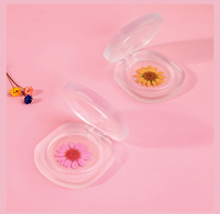 Fard à joues crème élégant à fleurs naturelles permanentes, transparent, changeant de couleur selon la température, avec logo personnalisé, rouge à lèvres de beauté