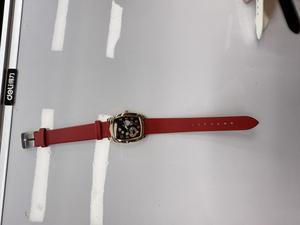 Orologio Smart alla Moda con Cassa Rettangolare Placcata Oro, Cinturino in Pelle, Luminoso, Colori Misti, da Donna - Product Image 3