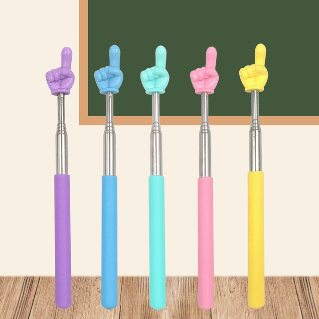 Telescopic Extendable Finger Reading Stick Point-and-Read Teaching Aid for School Use