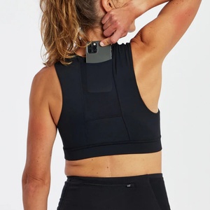 Soutien-gorge de sport push-up à bretelles fines, dos croisé, fermeture avant, style racerback, avec coussinets rembourrés discrets, idéal comme haut de maillot de bain. - Product Image 5