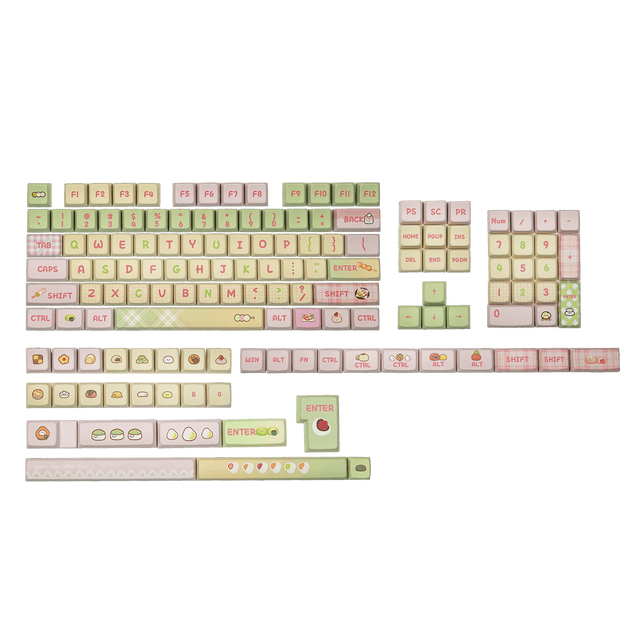 Hotsale KiiBOOM X Ydmochi Sweet Dango Dream Keycap Set  142 Keycaps MDA Keycaps Combining Charm Durability for Every Keyboard