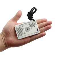 Miroir de signalisation réfléchissant de survie pour le camping en plein air, ultraléger, qui brille dans le noir, avec sifflet en paracorde