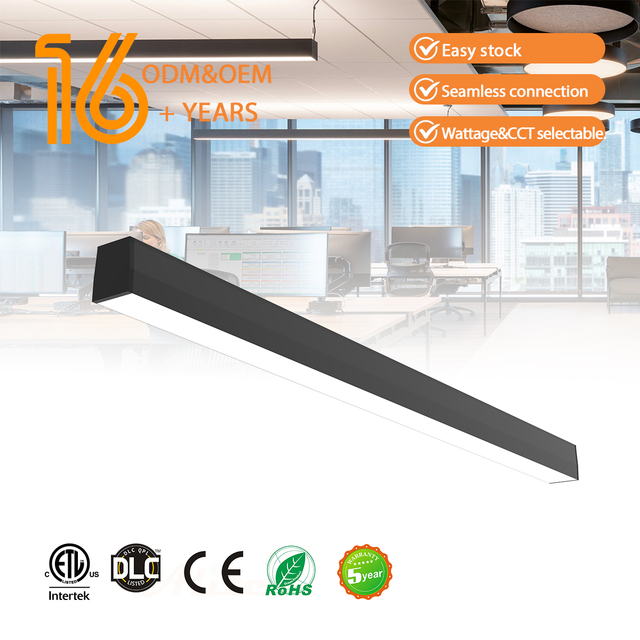 White Aluminum Surface Mounted Linear Lighting with IP44 Rating and Dimmable Feature