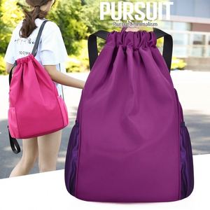 Cross-border Casual <b>Drawstring</b> <b>Backpack</b> Breathable Waterproof Oxford Polyester Unisex Sports Fitness Daypack Large-capacity - Product Image 4