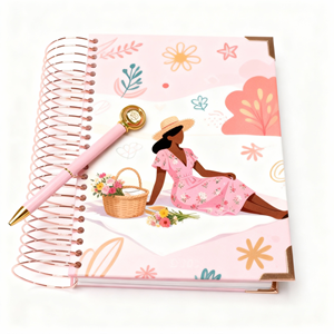 ゴールドロゴブック印刷カスタム美しいプランナー月例ジャーナル - Product Image 1