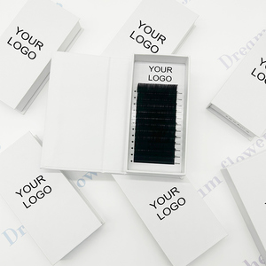 Tối Vòng sợi Lash khay Matte Đen Faux MINK 17mm Mega khối lượng tự nhiên dài cho cá nhân lông mi bán buôn - Product Image 5