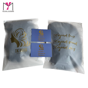 MUYANG Custom Plastic Zipper Bag for Human Hair Custom Printed Logo <b>Packaging</b> Plastic Bag for Clothes - Product Image 4