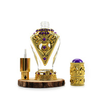 Bouteilles de parfum d'huile en cristal vides personnalisables de luxe de 30ml & 100ml avec joint en liège Design unique avec boîte élégante