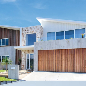 Porte de <span class=keywords><strong>garage</strong></span> à ouverture basculante moderne en aluminium à lattes, résistante au vent, à montage encastré, pour villas de luxe - Product Image 5