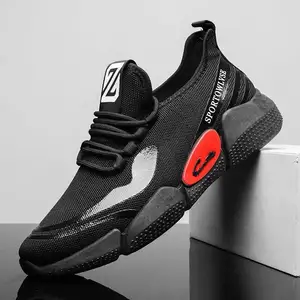 Günstige Großhandel Mann atmungsaktive benutzer definierte Walking Sportschuhe schwarz Keil Turnschuhe Schuhe