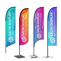 Kit de drapeau plume d'extérieur pour feux d'artifice, bannière volante personnalisée en forme de goutte d'eau, mât de drapeau en aluminium pour la plage, drapeaux flottants double face promotionnels