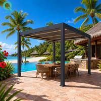 Pergola extérieure en aluminium QINGYING avec toit à lames motorisées