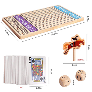 Línea de meta gruesa de caballos de Metal de madera con fichas de dados, <span class=keywords><strong>juego</strong></span> de mesa familiar, <span class=keywords><strong>juego</strong></span> de carreras de caballos nocturnas, <span class=keywords><strong>juego</strong></span> de mesa de Carreras de Caballos - Product Image 1