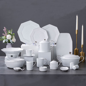 PITO Horeca, juego de vajilla de <span class=keywords><strong>porcelana</strong></span> de diseño popular al por mayor, juego de vajilla de cerámica blanca ecológica - Product Image 1