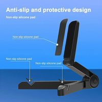 Support de bureau pliable et portable pour téléphone portable et tablette, réglable, multifonctionnel, antidérapant, pour PC