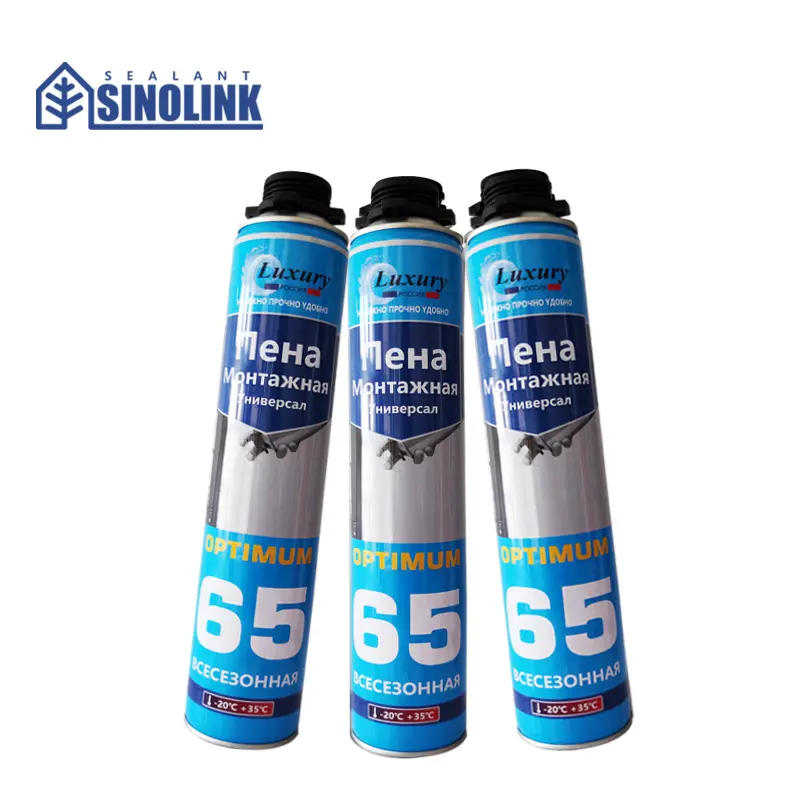 Hoge Kwaliteit 750Ml Polyurethaanschuim Bouw Uitbreiden Waterdichte Pu Spray Foam