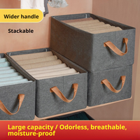 Boîte de rangement pliable grande capacité avec poignées pour cuisine, salle de bain et usage domestique quotidien