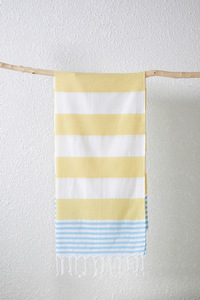 Serviette de plage carrée rayée en polyester/coton à séchage rapide DAZHOU OEM, châle toutes saisons - Product Image 4