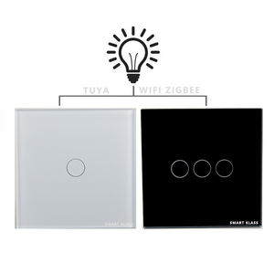 KLASS 듀얼 컨트롤 알렉사 스마트 홈 싱글 폴 벽 스위치 WiFi 지그비 터치 글래스 실내 240V 10A 스마트 라이프 1-4 갱 신제품 - Product Image 3