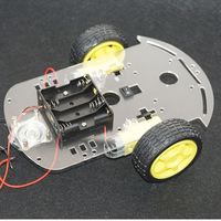 Kit Châssis de Voiture Robot Intelligente 2WD avec Moteur, Boîtier de Batterie et Encodeur de Vitesse en Acrylique OEM