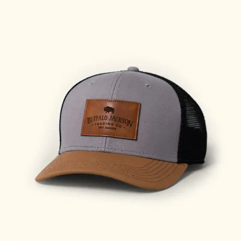 Sıcak satış deri yama şapka özel deri nakış yama şoför şapkası pamuk fileli Snapback şapka